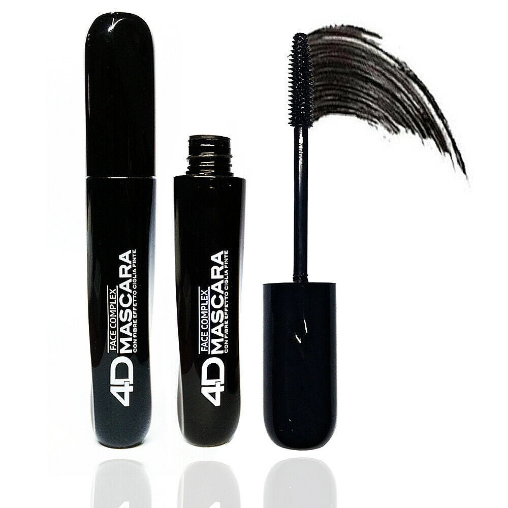 Trade Shop - Mascara Face Complex Nero 4d Black Con Fibre Ciglia Effetto 4 Dimensioni 991033 -
