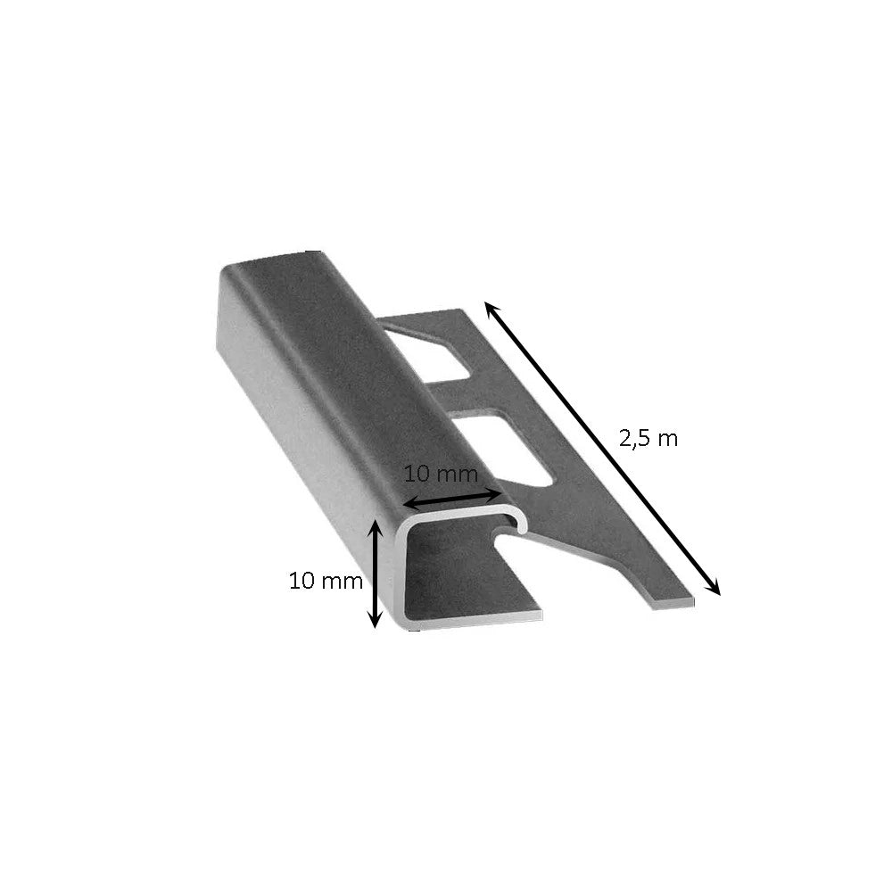 Profilo jolly quadro in acciaio 2,5 metri : Modello - 10MM LUCIDO