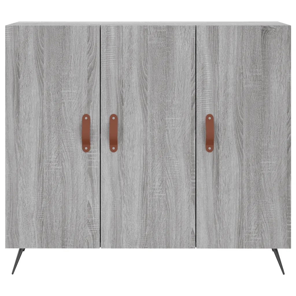 Credenza Grigio Sonoma 90x34x80 cm in Legno Multistrato 828082