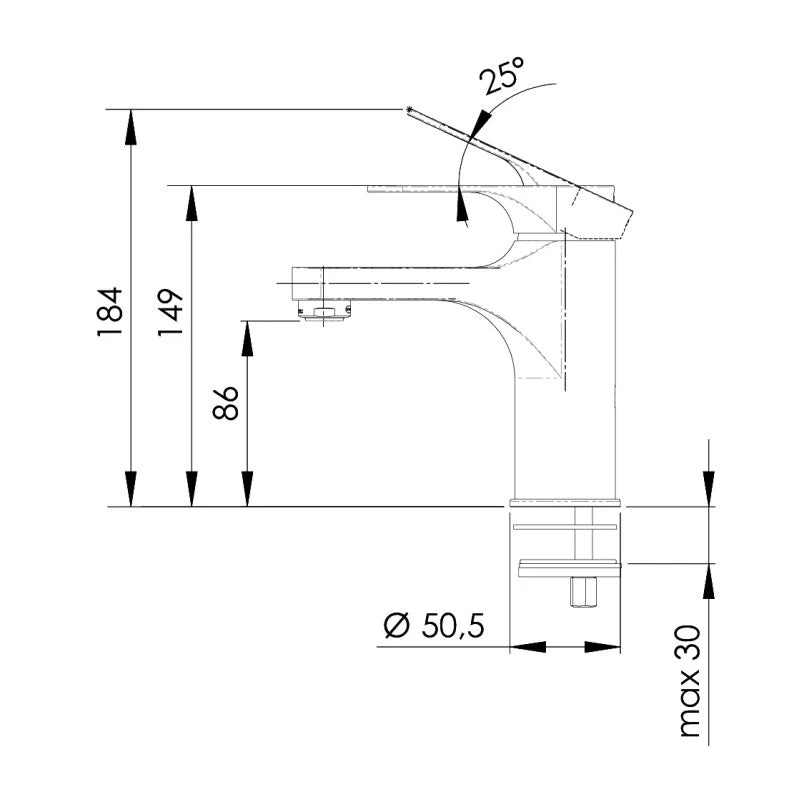 Miscelatore class line eco per lavabo, risparmio energetico e idrico