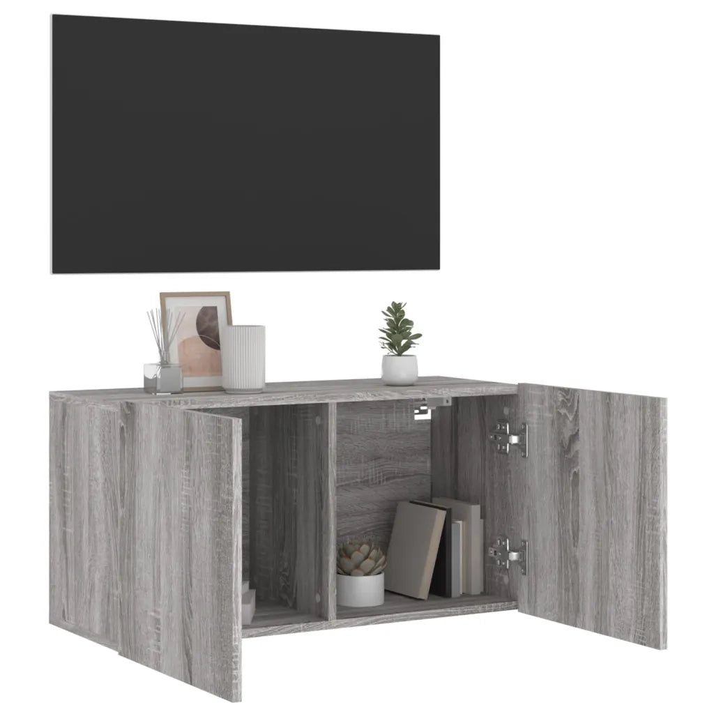 Mobile TV a Parete Grigio Sonoma 80x30x41 cm 836962