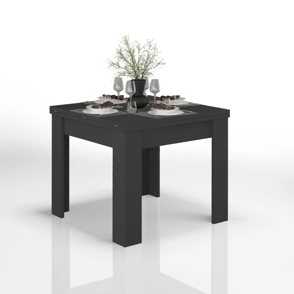 WHOUS Tavolo allungabile Jesi ideale per 6-8 persone colore antracite opaco 90/180x90x75 cm