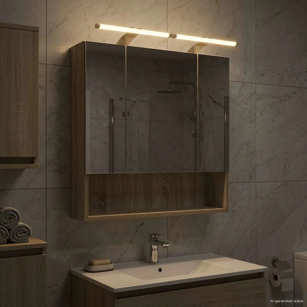 Mobiletto per specchio da bagno Rovere Sonoma 60 x 14.5 x 70 cm 889193