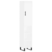 Credenza | Madia | Buffet da pranzo | Armadio da pranzo Bianca 34,5x34x180 cm in Legno Multistrato