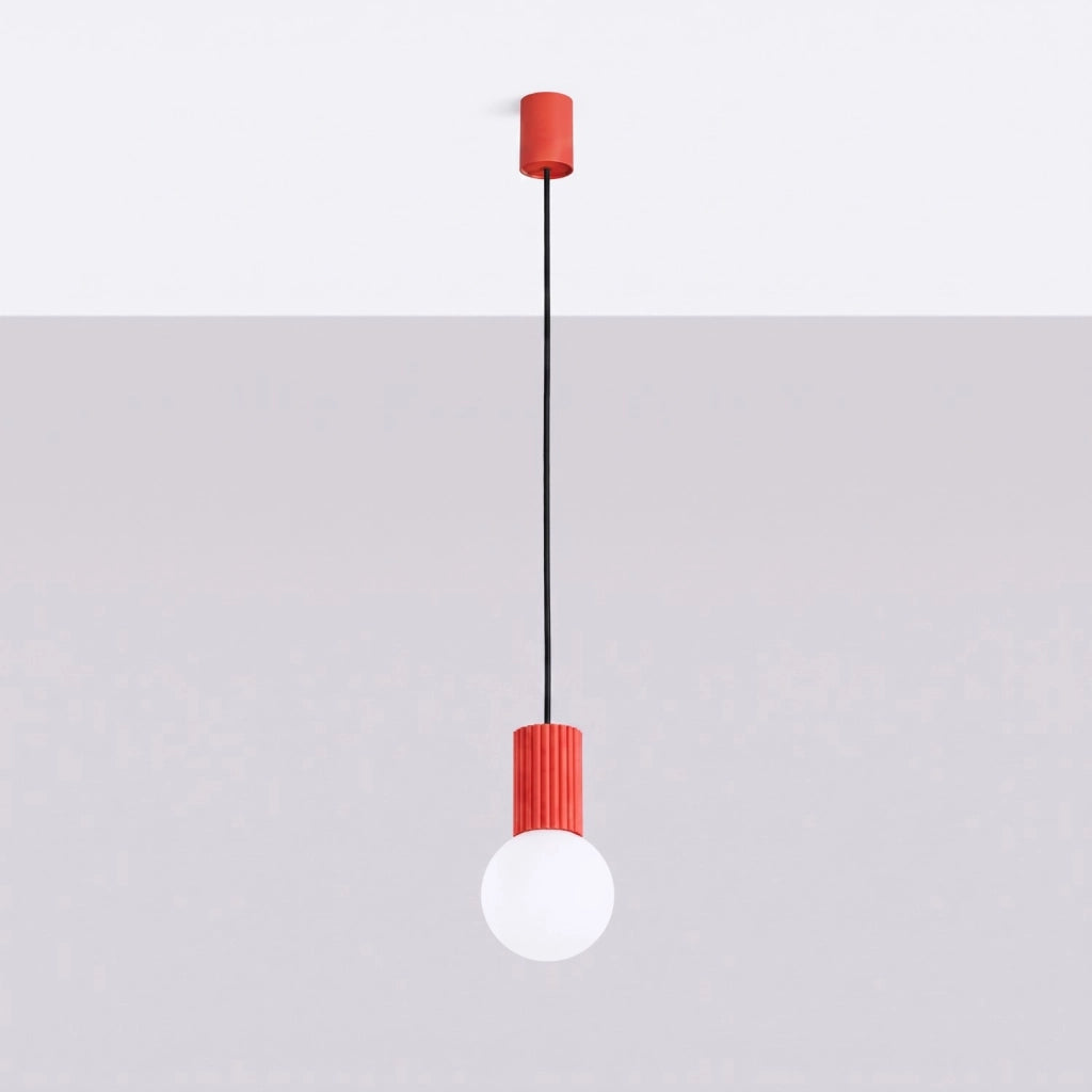 Lampada a sospensione HALO 1 rosso