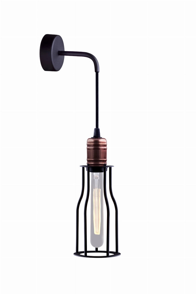 Applique industriale Nowodvorski Workshop nero/rame E27 6605
