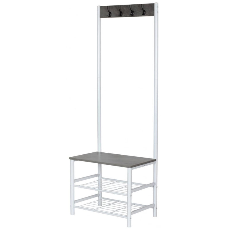 APPENDIABITI CON 3 RIPIANI IN LEGNO TRUCIOLATO+METALLO 60X40X175
