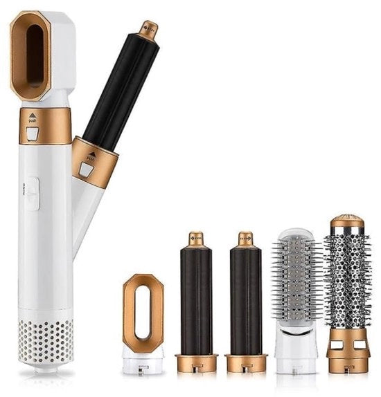 Stylingtool multifunzionale 5-in-1 - Calore morbido - Stile vario - Rapido e silenzioso - Volume e ricrescita di capelli in boccoli
