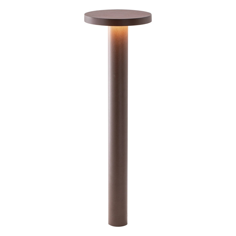 TIBERIO Bollard Led 10W 82° IP65 3000K 20D 75cm in alluminio finitura Corten - Illuminazione da esterno professionale per giardini