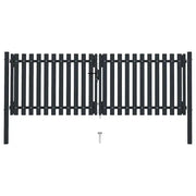 Cancello per Recinzione Doppio in Acciaio 306x150 cm Antracitecod mxl 129487
