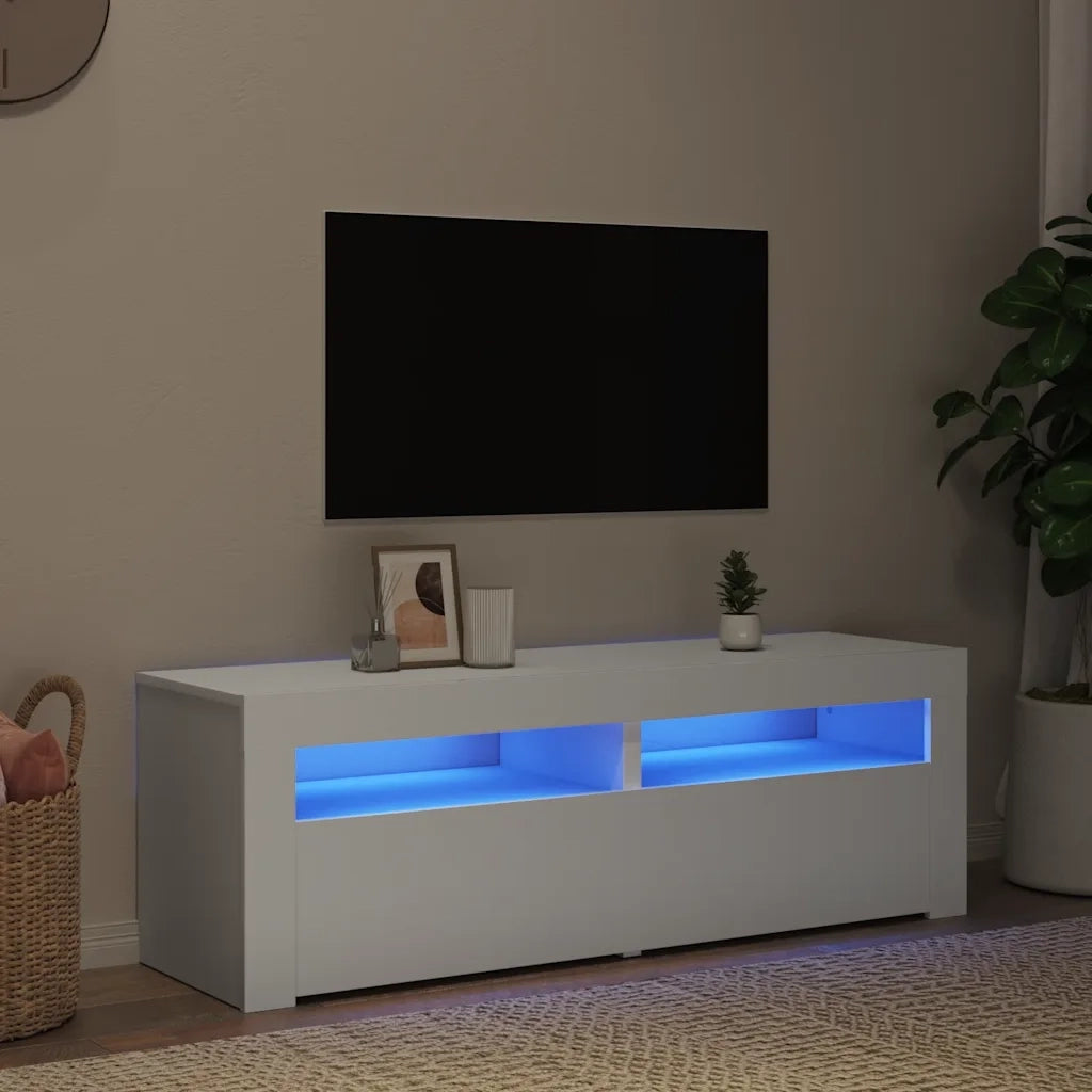 Mobile Porta TV con Luci LED Bianco 120x35x40 cm cod mxl 14162