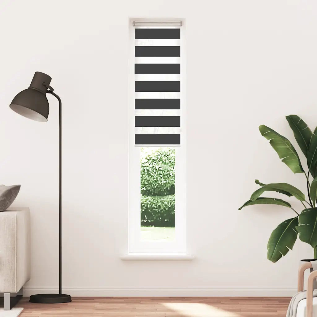 Tenda a Rullo Zebra Nero Larghezza Tessuto 35,9 cm Poliestere 4014275