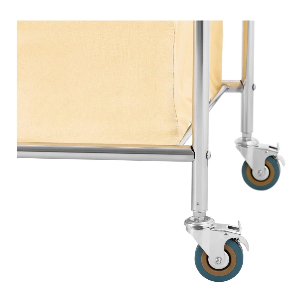Carrello portabiancheria con ruote (250 litri 4 ruote in gomma scorrevoli 2 ruote con freni di bloccaggio borsa trolley in poliuretano) 14_0004375
