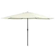 Ombrellone da Giardino con Palo in Metallo 390 cm Bianco Sabbia 47378