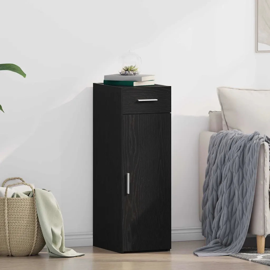 Credenza con cassetto Rovere Nero 30 x 42,5 x 93 cm 868751
