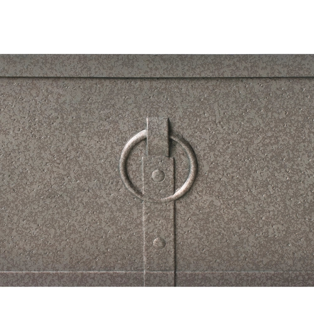 Vaso per piante Fioriera Solido Grigio Fibra Argilla per esterni Rettangolare 60 x 30 cm Per tutte le stagioni