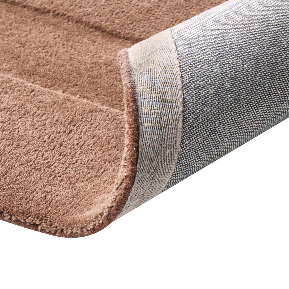 Tappeto in lana forma rettangolare, tuftato a mano 160 x 230 cm marrone design elegante