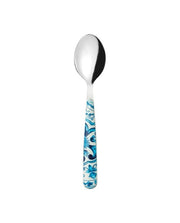 Cucchiaio in acciaio inox e acrilico blu