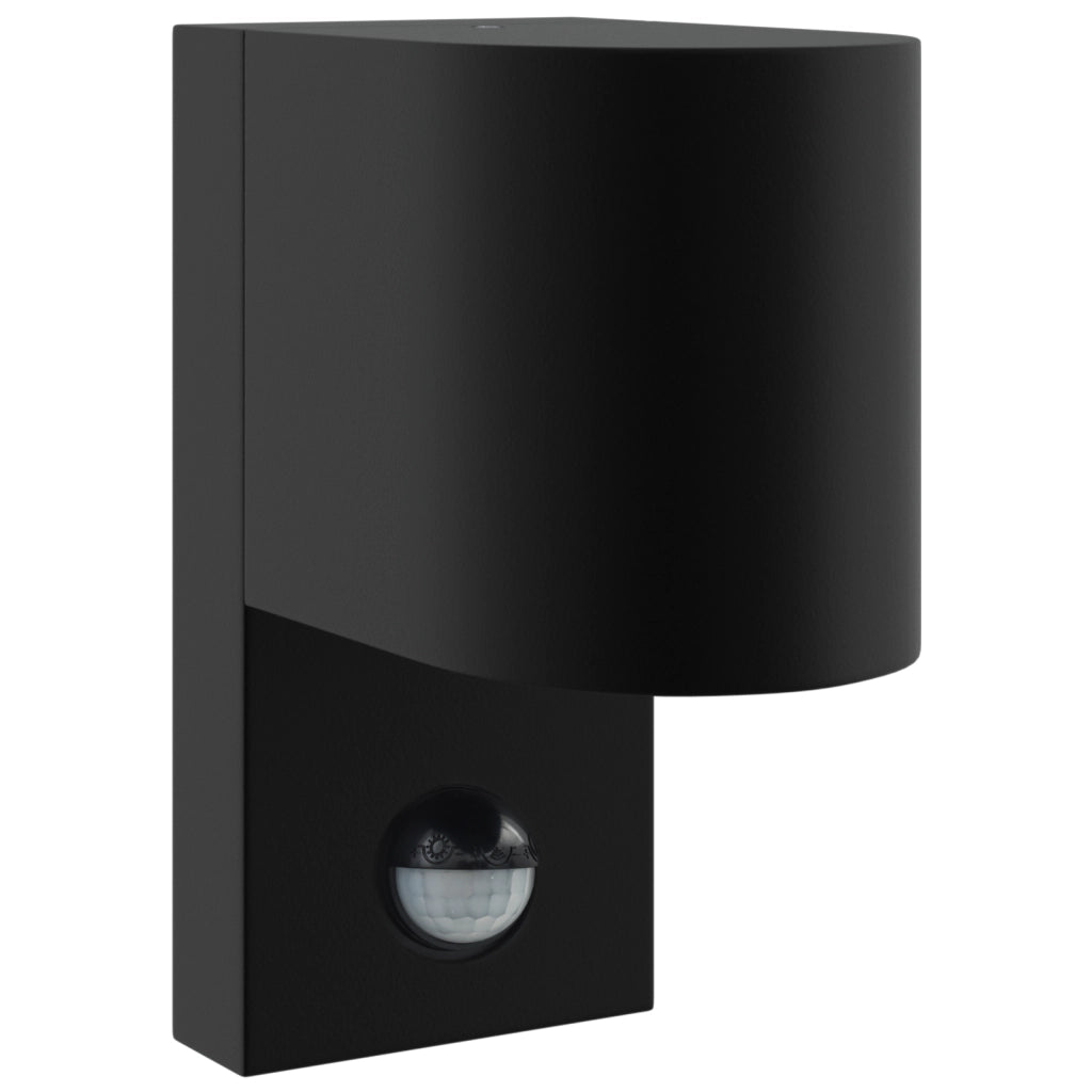 Lampade da Parete da Esterno con Sensore Nero Acciaio Inossidabile IP44