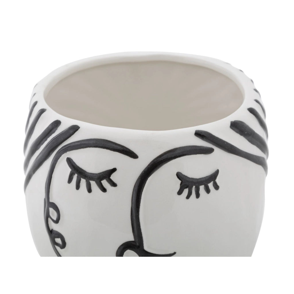 Vaso Decorativo Viso 32, Bianco, Porcellana, 14x14x18,2 cm