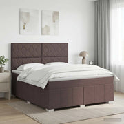 Letto box spring con materasso Marrone Scuro 160 x 200 cm 3454186