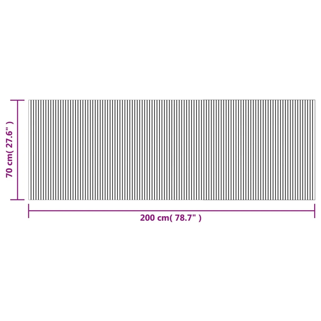 Tappeto Rettangolare Marrone Scuro 70x200 cm in BambÃ¹