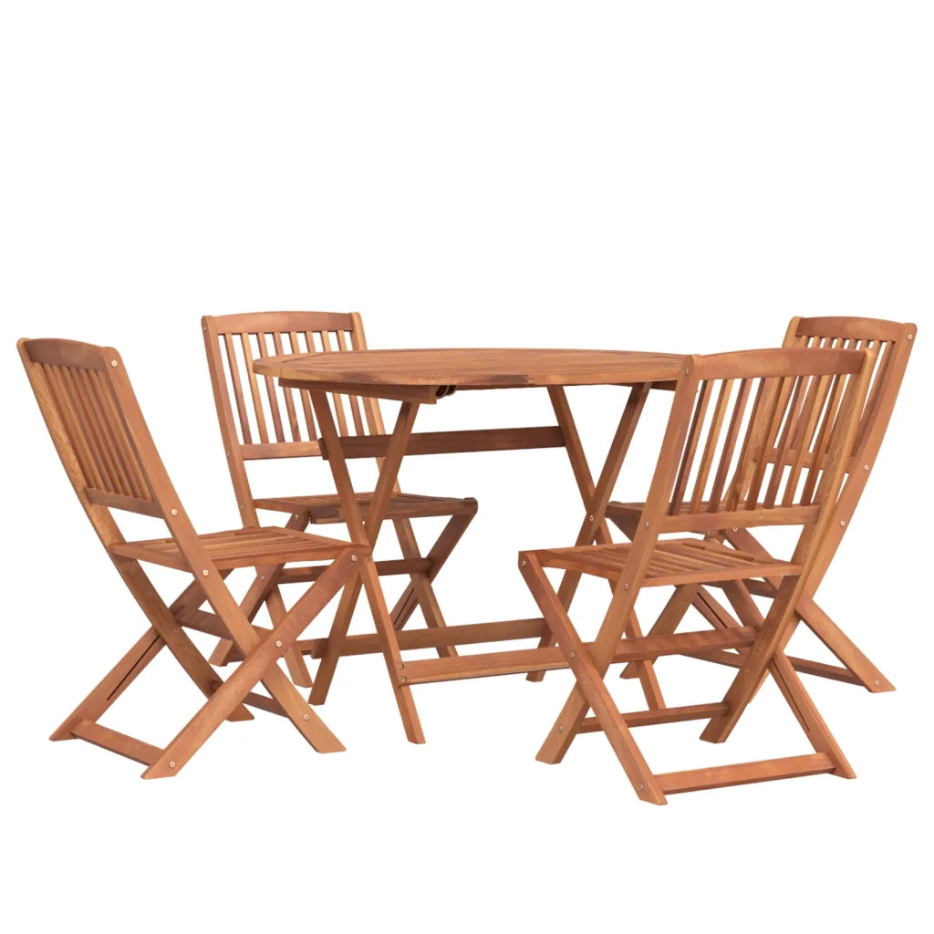 Set da Pranzo per Giardino 5 pz | Set Salotto da Giardino in Legno Massello di Acacia