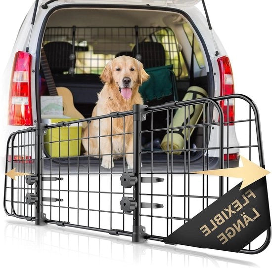Rete di Protezione per Cani per Bagagliaio Universale - Regolabile in Libertà - Rete di Protezione per Cani