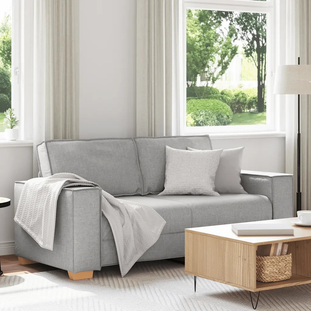 Divano a 2 posti Grigio nuvola 180x78x84 cm in tessuto 4104988