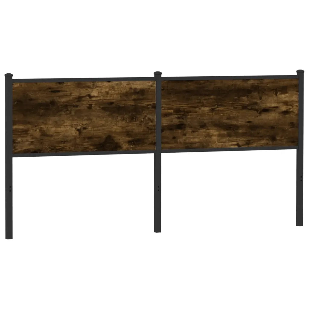 vidaXL Testiera Rovere Fumo 180 cm in Legno Multistrato e Acciaio