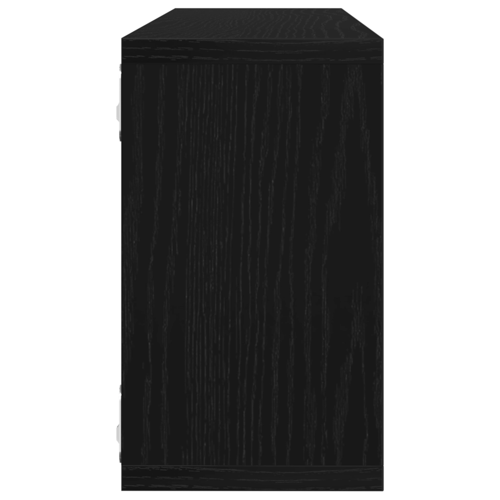 Mensole vitaXL - Set di 2, Rovere Nero, 80x15x26 cm, Realizzate in Legno Ingegnerizzato