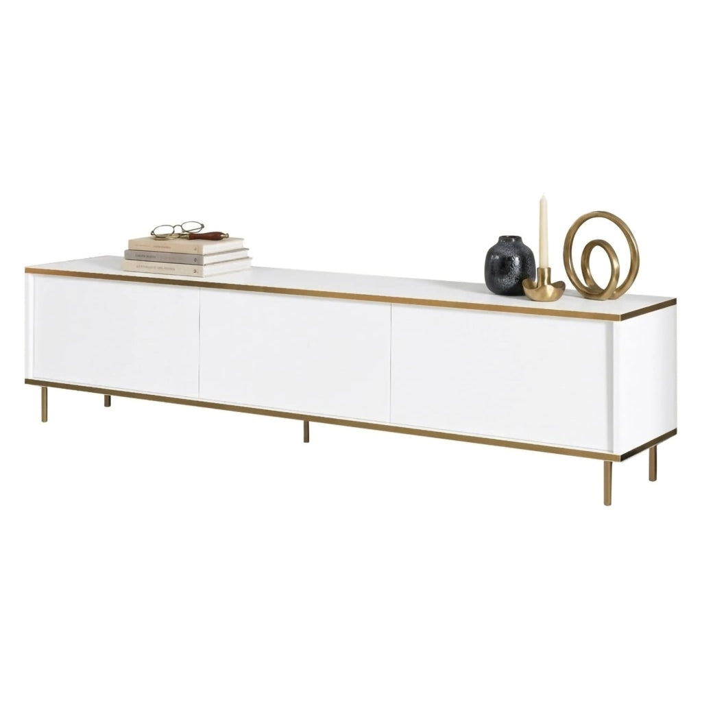 Sassello, Mobile Porta tv 3 Ante, 180x35x45h cm Bianco