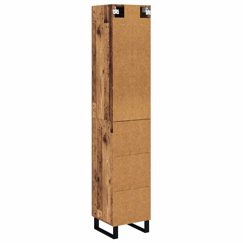 Credenza | Madia | Buffet da pranzo | Armadio da pranzo Legno vecchio 34,5 x 34 x 180 cm Legno multistrato