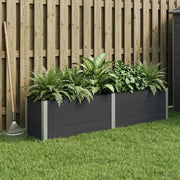 Letto rialzato da giardino Nero 250 x 50 x 54 cm 42038988