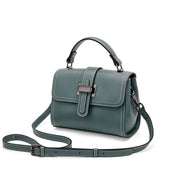 Borsa a mano da donna in vera pelle, colore blu.