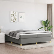 Struttura Letto a Rete a Molle Grigio Scuro 200x200 cm Tessuto 3120986