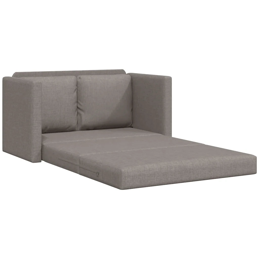 Divano Letto da Terra 2 in 1 Tortora 112x174x55 cm Tessuto 353969