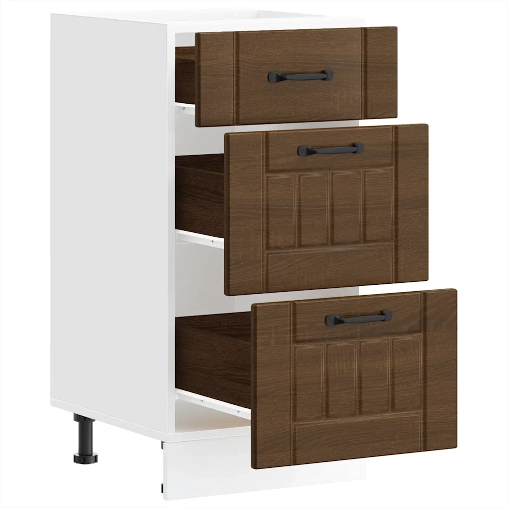 Base da Cucina Lucca Rovere Marrone in Legno Multistrato 854237