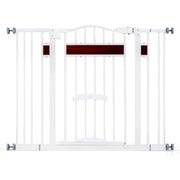 Cancello per animali per aperture da 74 a 104 cm con 2 prolunghe, Cancello per animali installazione senza fori Bianco