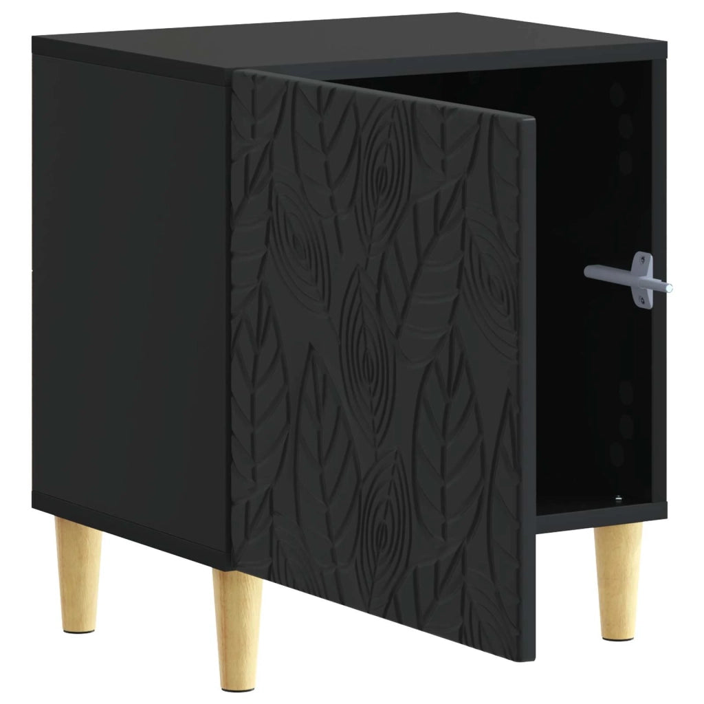 Comodino 2 pz Nero 43 x 34,5 x 50 cm Legno ingegnerizzato 895028