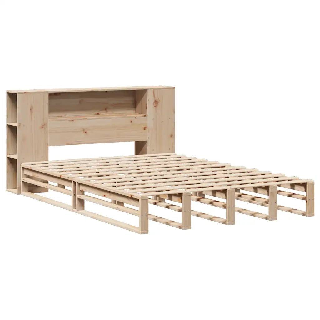 Letto Libreria senza Materasso 120x190 cm in Legno Massello 3323890
