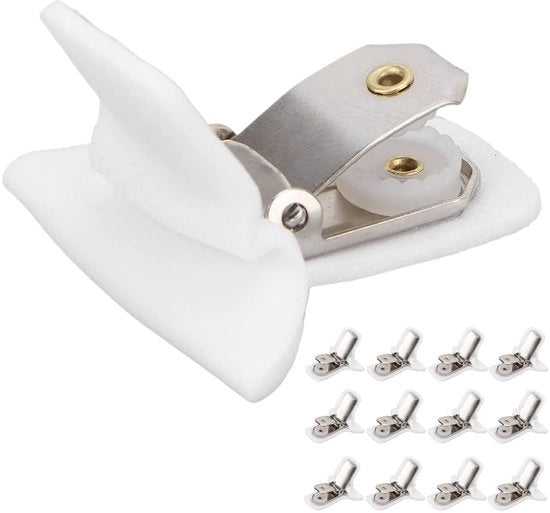 Clip per coperta in tessuto, 12 pezzi, per prevenire lo spostamento delle coperte, bianco