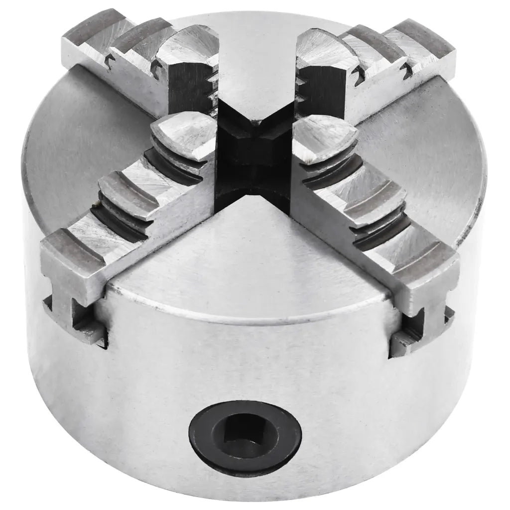 Mandrino per Tornio a 4 Griffe Autocentrante 100 mm in Acciaio CFW7743848