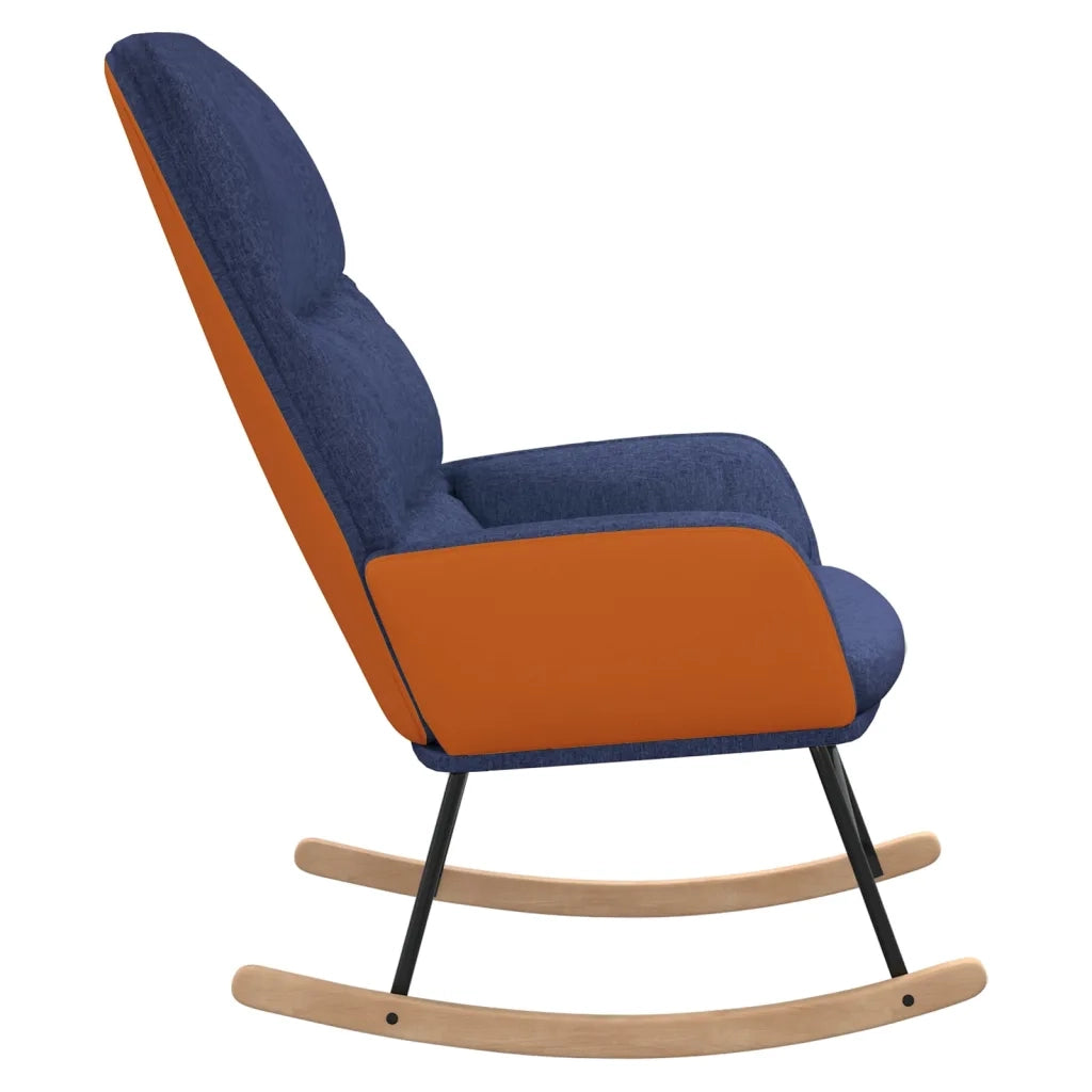 Sedia a Dondolo Blu in Tessuto cod mxl 42662
