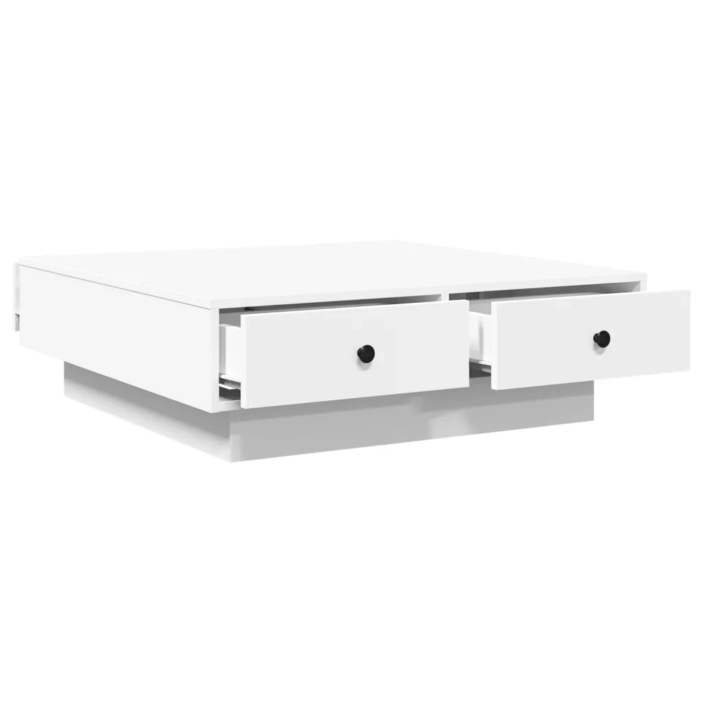 vidaXL Tavolino da Salotto Bianco 90x90x28 cm in Truciolato