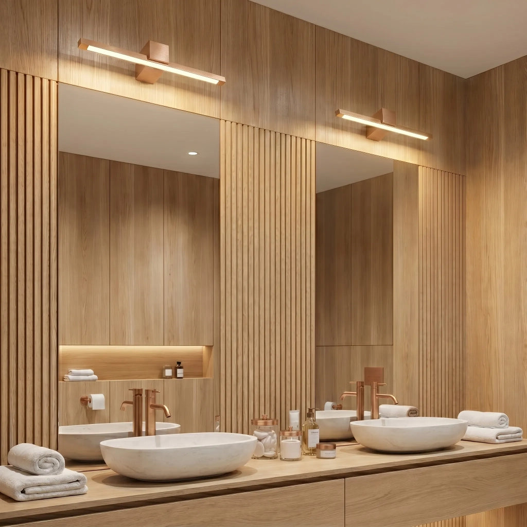 Applique Da Bagno Led Swe052-1w 40cm Copper Brush