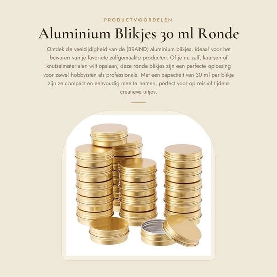 Bottiglie in Alluminio 30 Stuks 30 ml - Bottiglie Ronde - Coperchi a Viti - Alluminio Duraturo - Qualità Elevata - Sicure e Impermeabili - Contenitori di Stoccaggio in Alluminio