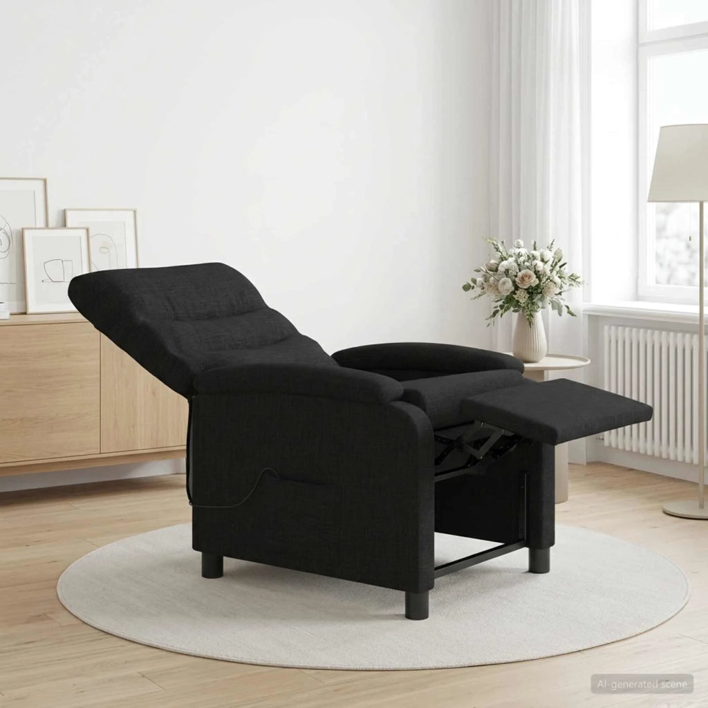 Divano Sedia-Poltrona Massaggiante Nero Tessuto 886143