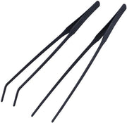 Pincetta per acquario, 27 cm, acciaio inox, pinza di precisione, nera, accessori per terrario, piante, pinza rettilineo per rettili, modello di precisione