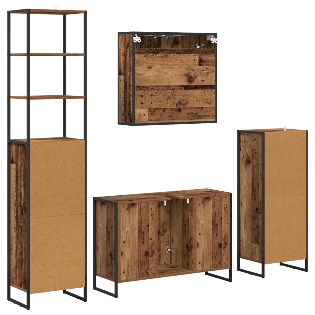 Set di mobili per il bagno Legno vecchio Legno multistrato 3403050